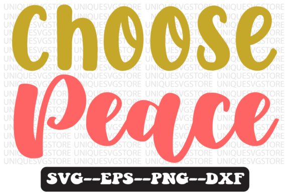 Choose Peace Quote Retro Svg Design Review