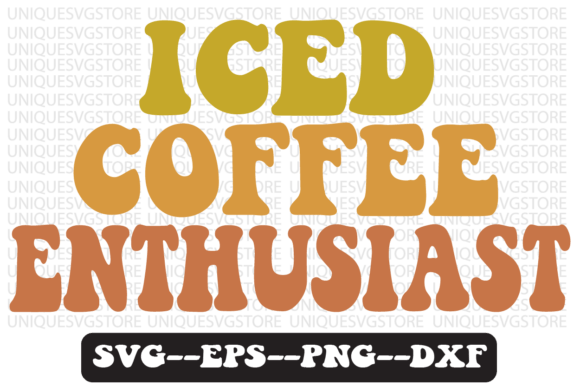 Iced Coffee Enthusiast Quote Retro Svg: A Designer’s Review