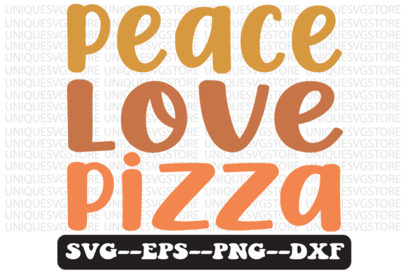 Peace Love Pizza Quote Retro Svg Design Review