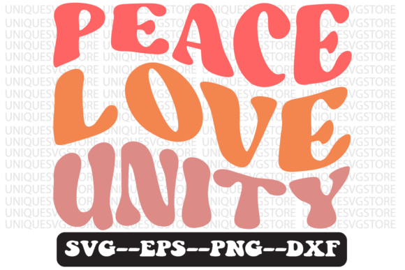 Peace Love Unity Quote Retro Svg Design Review